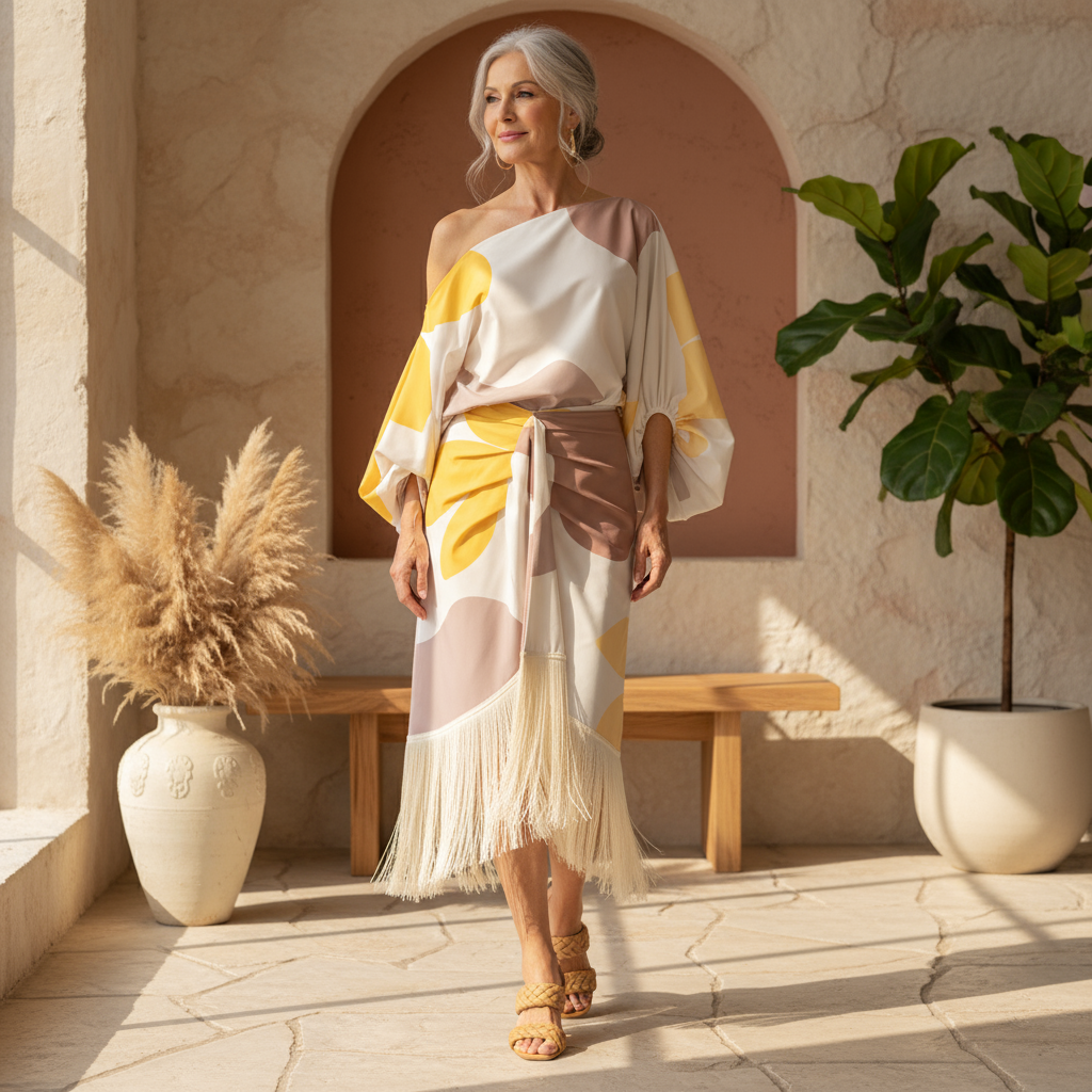 Katerina | Elegantes Stilvolles Set für Damen mit asymmetrischem Ausschnitt