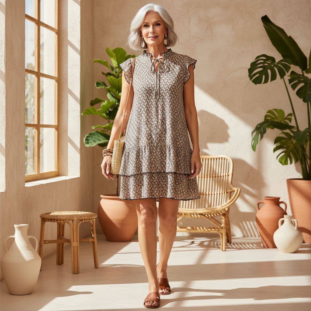 Bonnie | Klassisches Elegantes Minikleid für Damen mit Blumenmuster