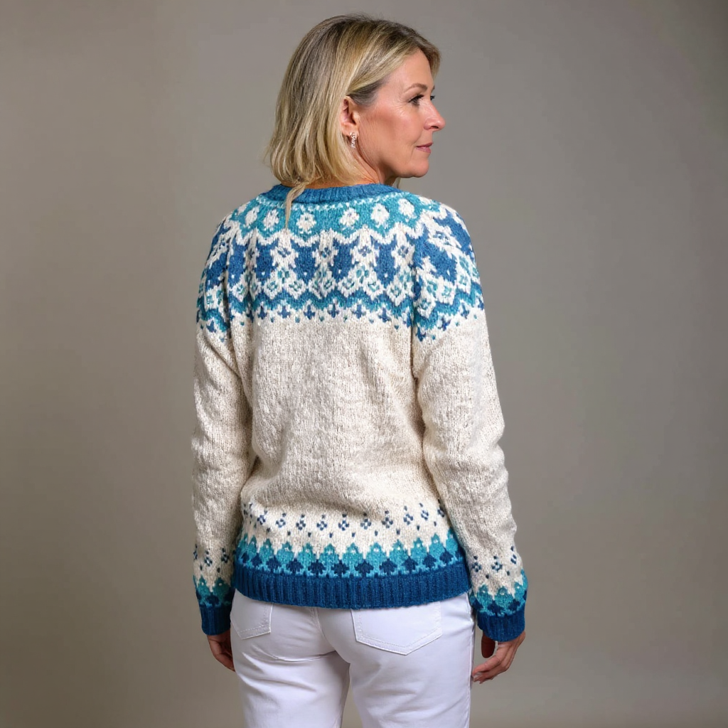 Eva | Vintage Isländischer Handgefertigter Cardigan für Damen