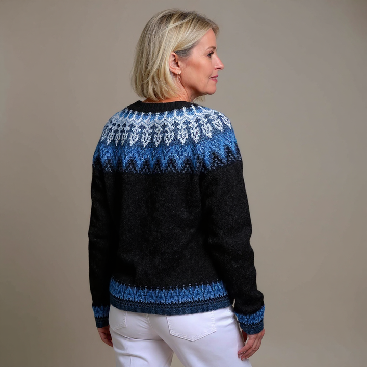 Helen | Vintage Handgefertigter Isländischer Cardigan für Damen