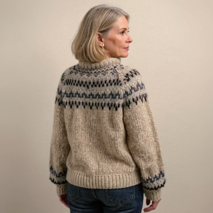 Ashley | Vintage Handgefertigter Isländischer Pullover für Damen