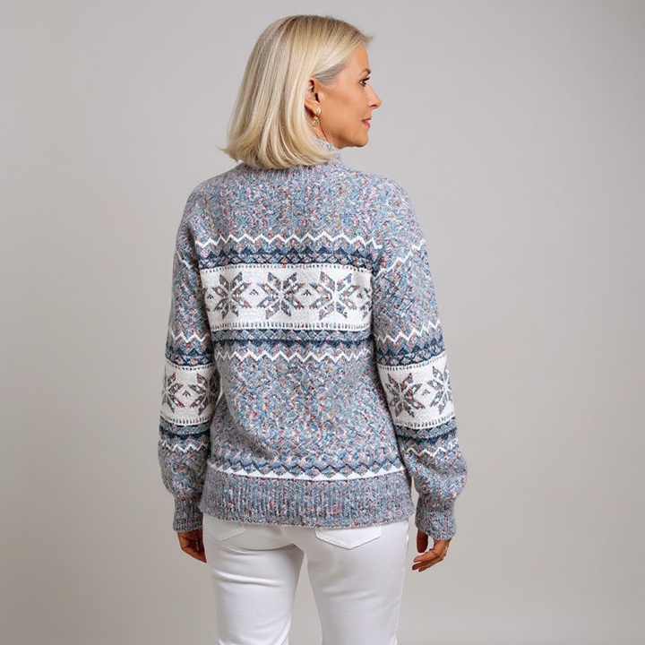 Melanie | Vintage Isländischer Pullover für Damen mit Rundhalsausschnitt