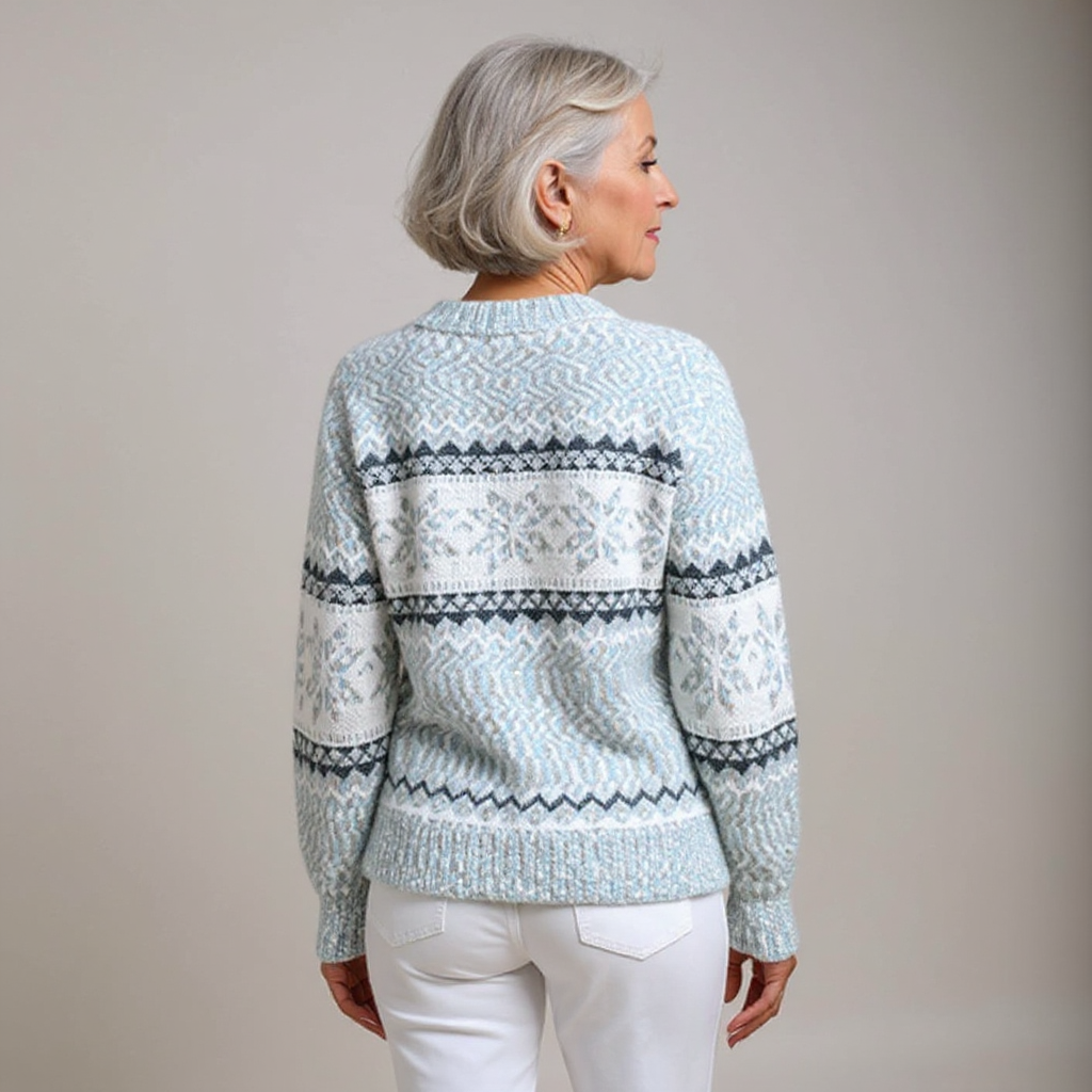 Melanie | Vintage Isländischer Pullover für Damen mit Rundhalsausschnitt