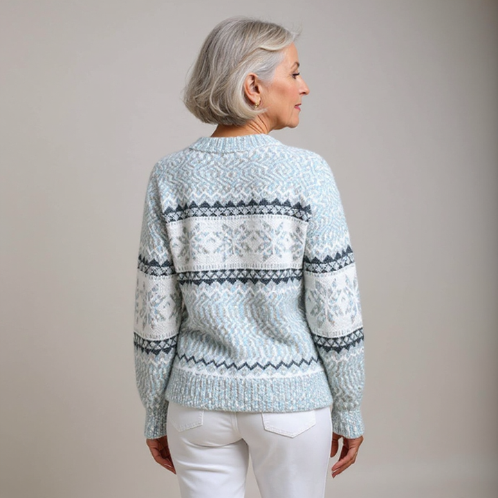 Melanie | Vintage Isländischer Pullover für Damen mit Rundhalsausschnitt