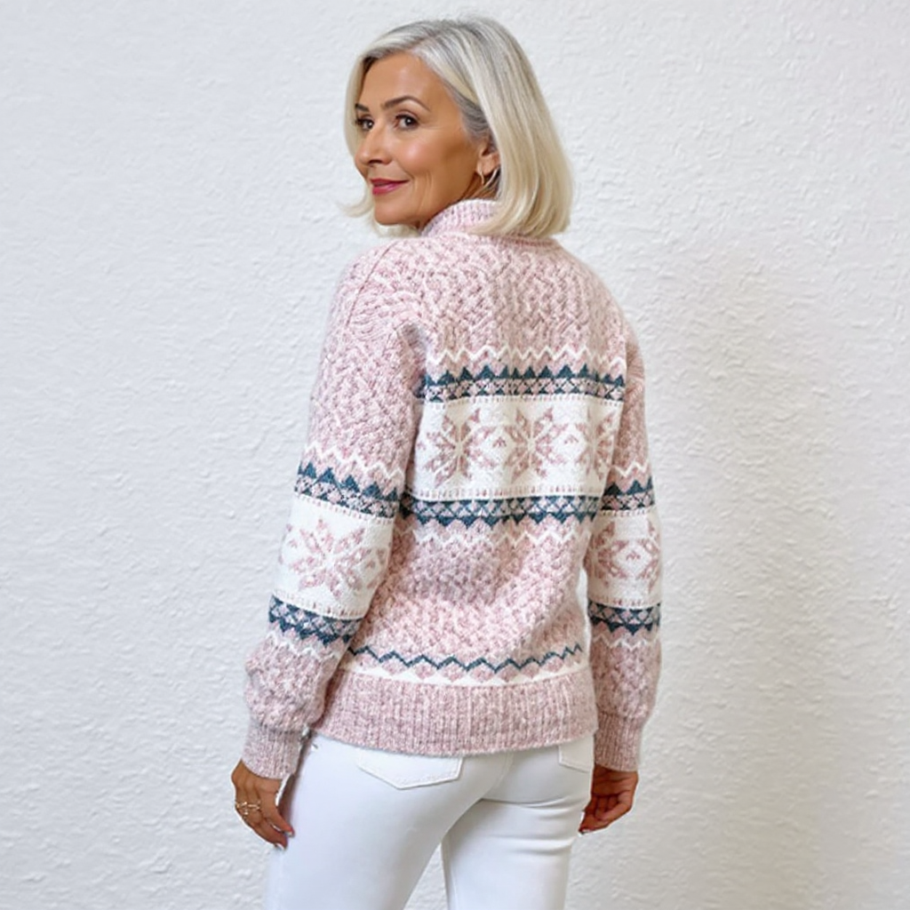 Melanie | Vintage Isländischer Pullover für Damen mit Rundhalsausschnitt
