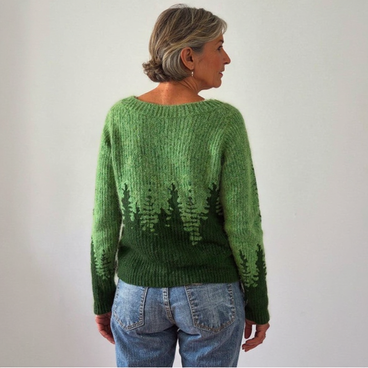 Paisley | Vintage Isländischer Pullover für Damen mit Rundhalsausschnitt