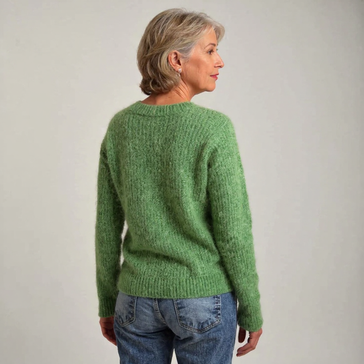 Addison | Vintage Isländischer Pullover für Damen mit Rundhalsausschnitt
