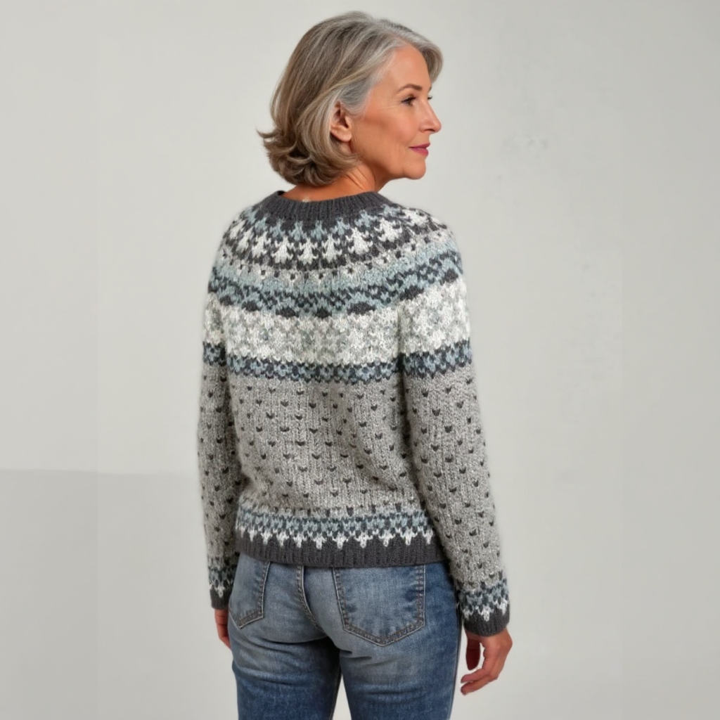 Amelia | Vintage Handgefertigter Isländischer Pullover für Damen