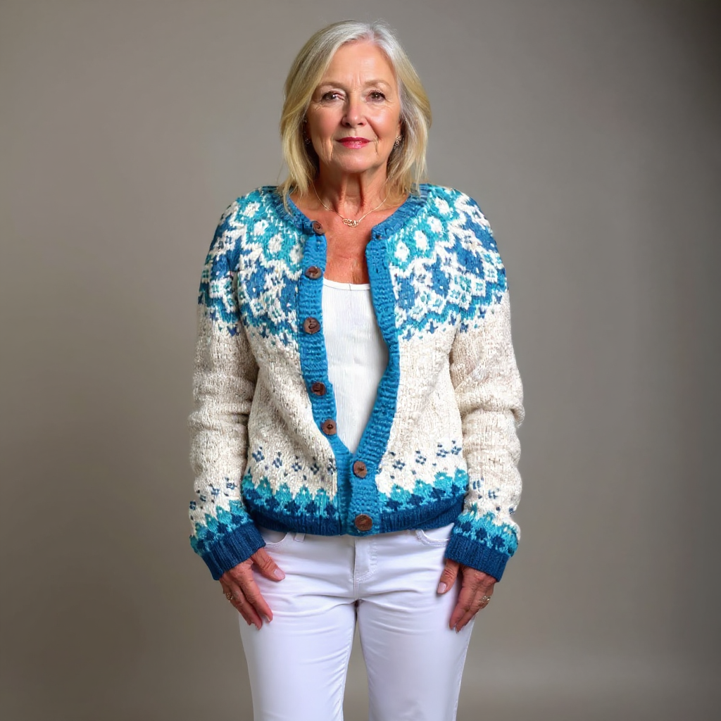 Eva | Vintage Isländischer Handgefertigter Cardigan für Damen
