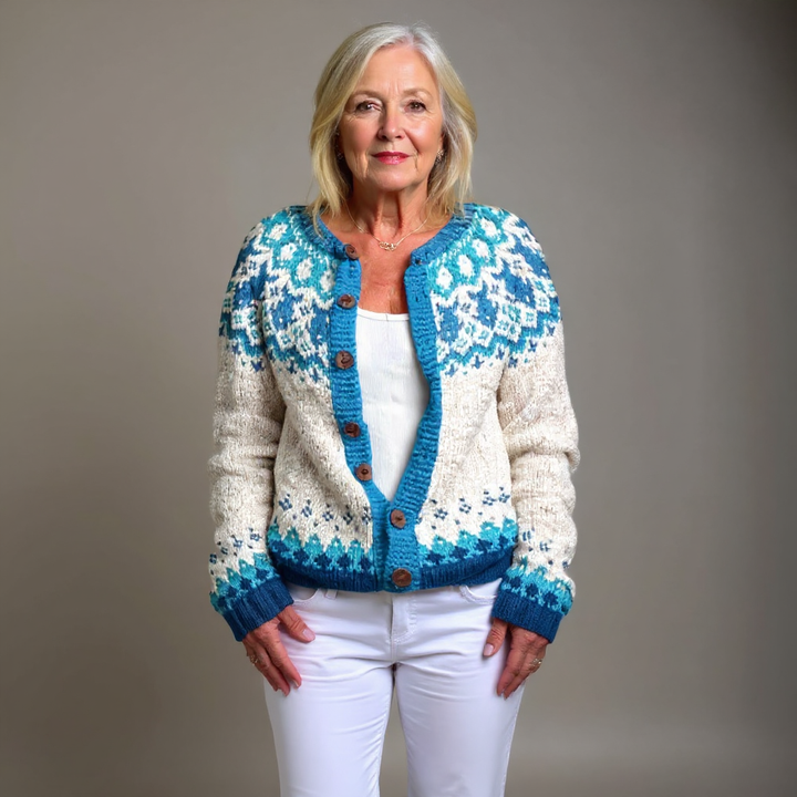 Eva | Vintage Isländischer Handgefertigter Cardigan für Damen