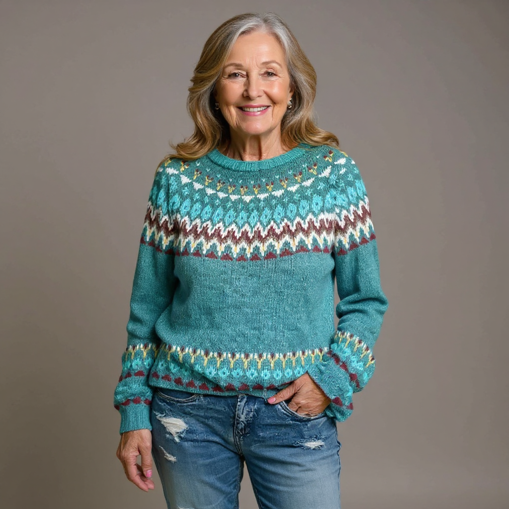 Sofia | Vintage Handgefertigter Isländischer Pullover für Damen