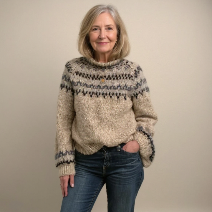 Ashley | Vintage Handgefertigter Isländischer Pullover für Damen