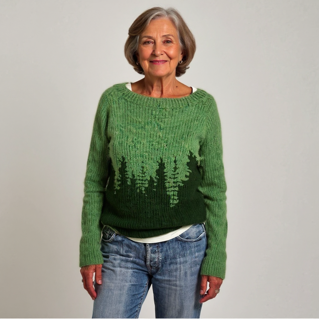 Paisley | Vintage Isländischer Pullover für Damen mit Rundhalsausschnitt