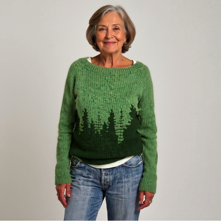 Paisley | Vintage Isländischer Pullover für Damen mit Rundhalsausschnitt