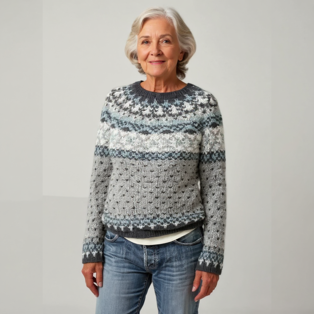 Amelia | Vintage Handgefertigter Isländischer Pullover für Damen