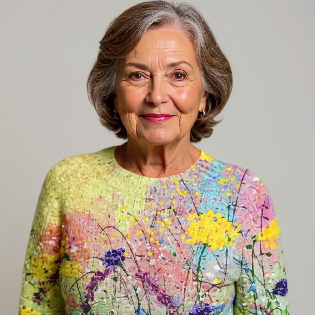 Grace | Vintage Isländischer Pullover für Damen mit Blumenmuster