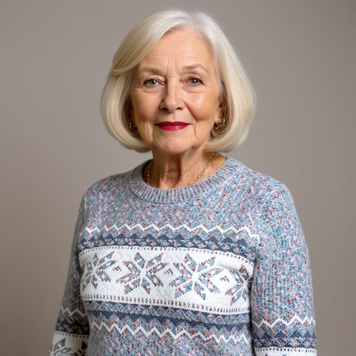 Melanie | Vintage Isländischer Pullover für Damen mit Rundhalsausschnitt