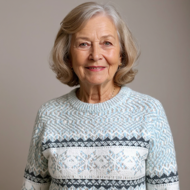 Melanie | Vintage Isländischer Pullover für Damen mit Rundhalsausschnitt