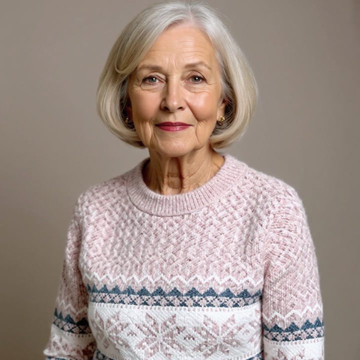 Melanie | Vintage Isländischer Pullover für Damen mit Rundhalsausschnitt