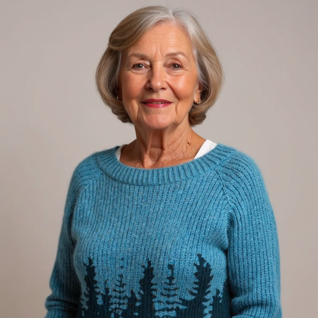 Natalie | Vintage Isländischer Pullover für Damen mit Rundhalsausschnitt