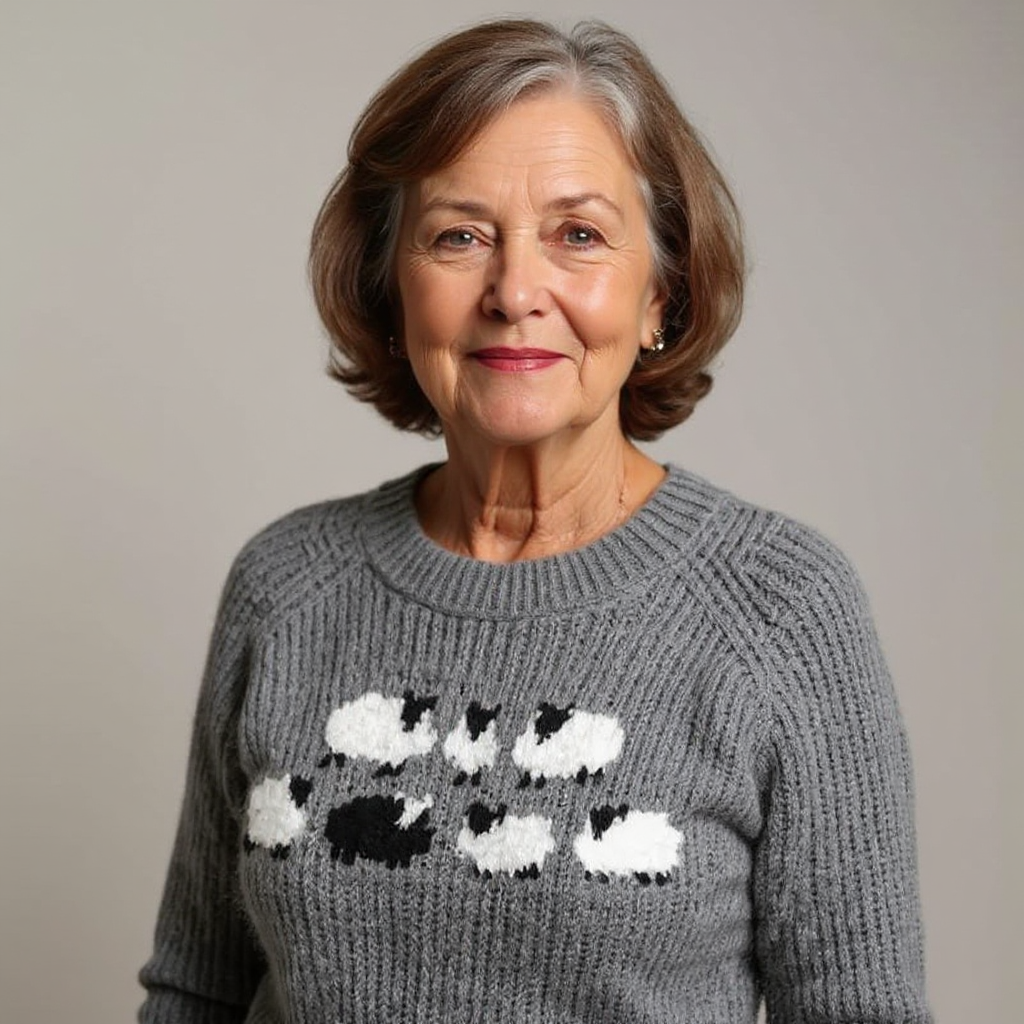 Ellie | Vintage Isländischer Pullover für Damen mit Rundhalsausschnitt