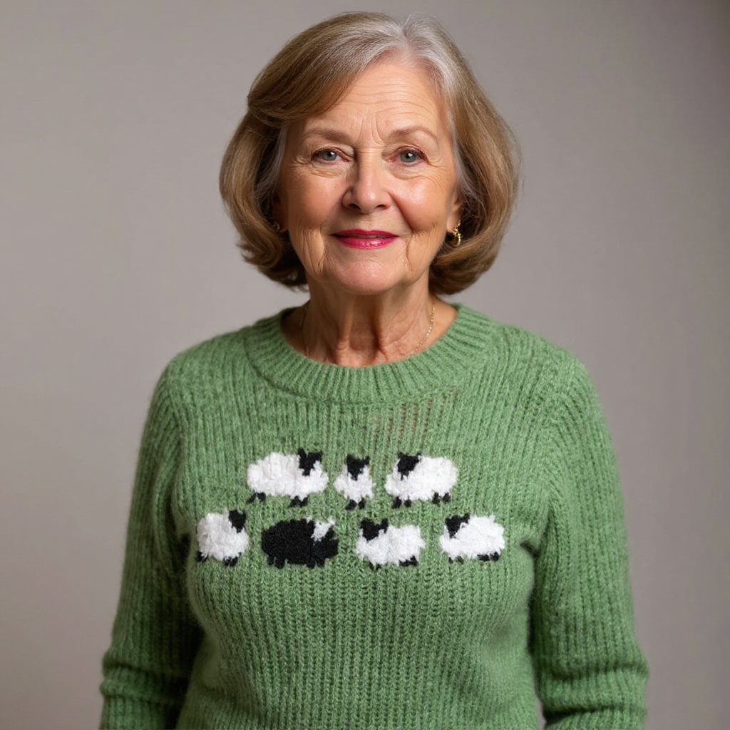 Addison | Vintage Isländischer Pullover für Damen mit Rundhalsausschnitt