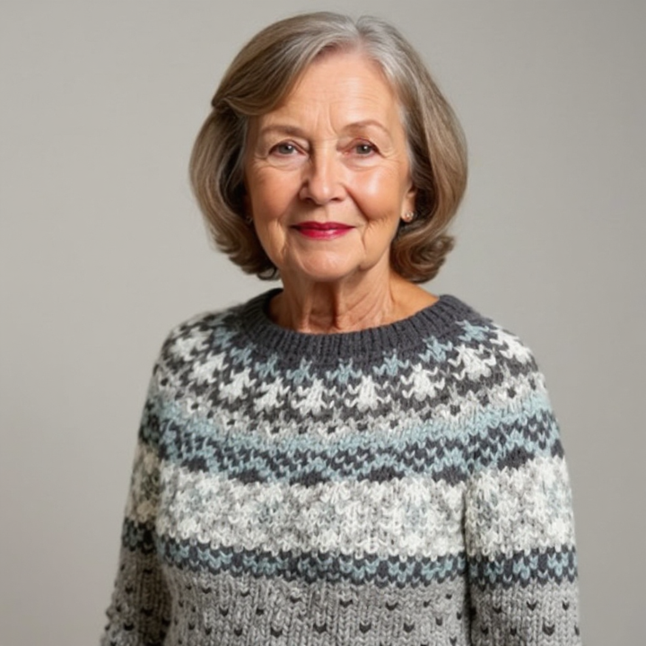 Amelia | Vintage Handgefertigter Isländischer Pullover für Damen