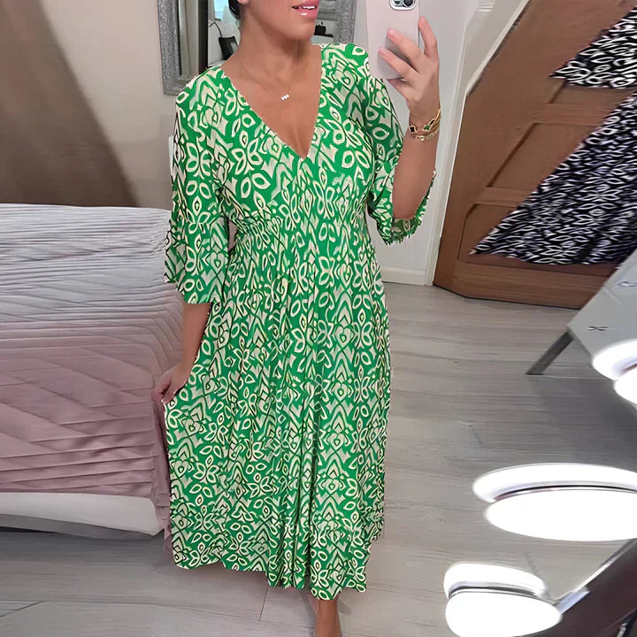 Frieda | Luftiges Sommerkleid für Damen mit V-Ausschnitt