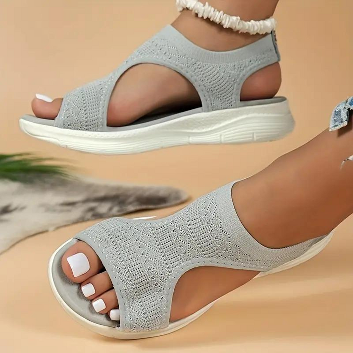 Gemütliche Sofia Sandalen für Damen mit niedrigem Absatz
