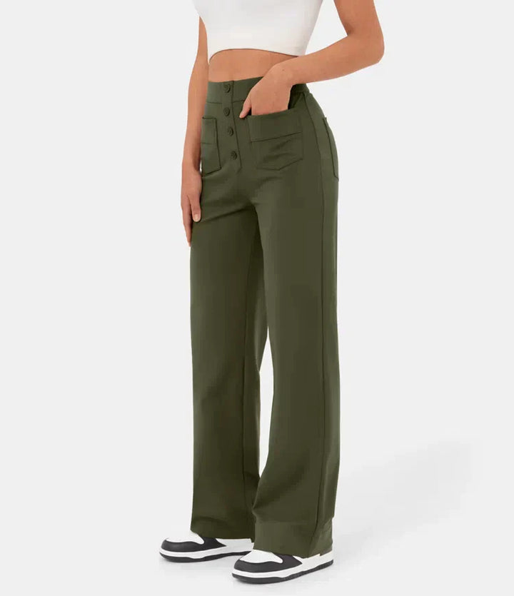Lynn | Perfekt sitzende Hose für Damen mit geradem Bein und hohem Bund