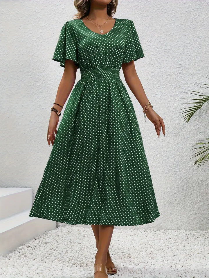 Livia | Damen Sommerkleid mit kurzen Ärmeln