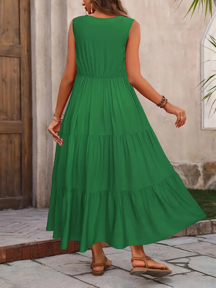 Noelia | Leichte Sommerkleid mit kurzen Ärmeln