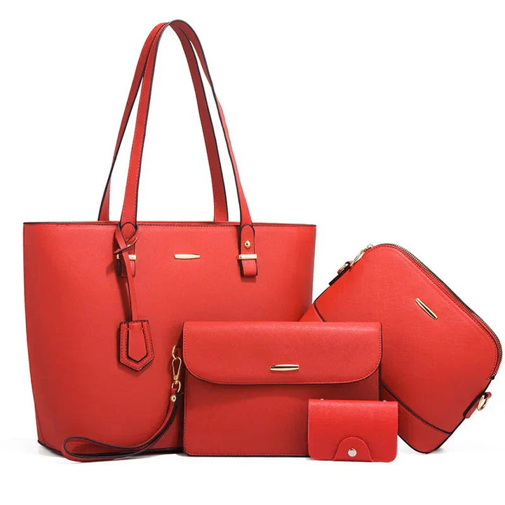 3-teilige Handtasche und Schultertaschen-Set für Damen