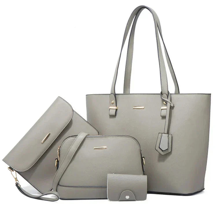 3-teilige Handtasche und Schultertaschen-Set für Damen