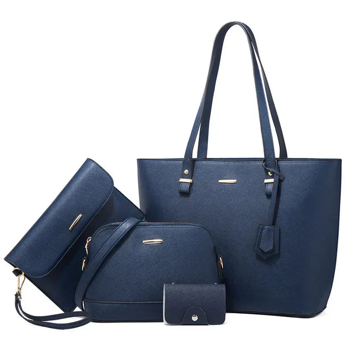3-teilige Handtasche und Schultertaschen-Set für Damen