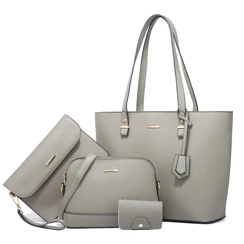 3-teilige Handtasche und Schultertaschen-Set für Damen