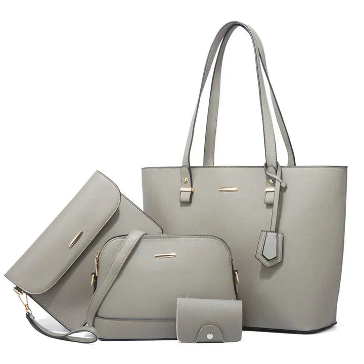 3-teilige Handtasche und Schultertaschen-Set für Damen