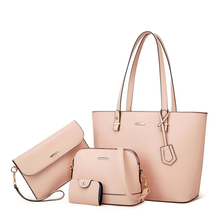 3-teilige Handtasche und Schultertaschen-Set für Damen