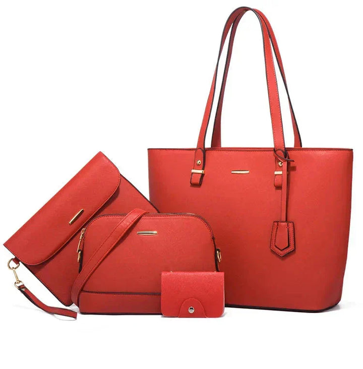 3-teilige Handtasche und Schultertaschen-Set für Damen