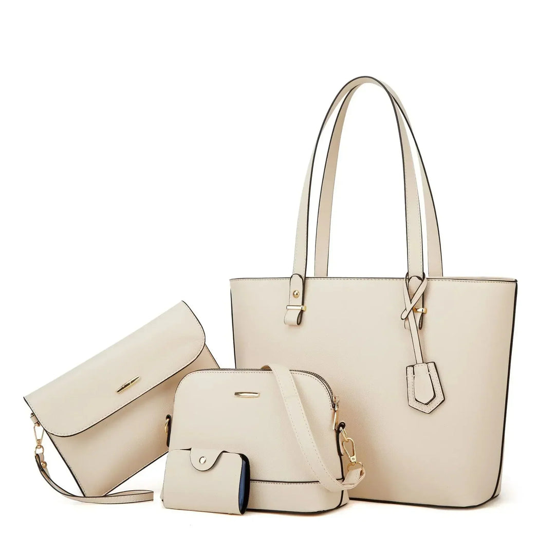 3-teilige Handtasche und Schultertaschen-Set für Damen