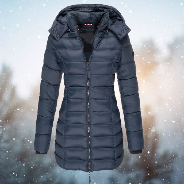 Pietro | Daunenjacke für Damen mit Kapuze und langen Ärmeln