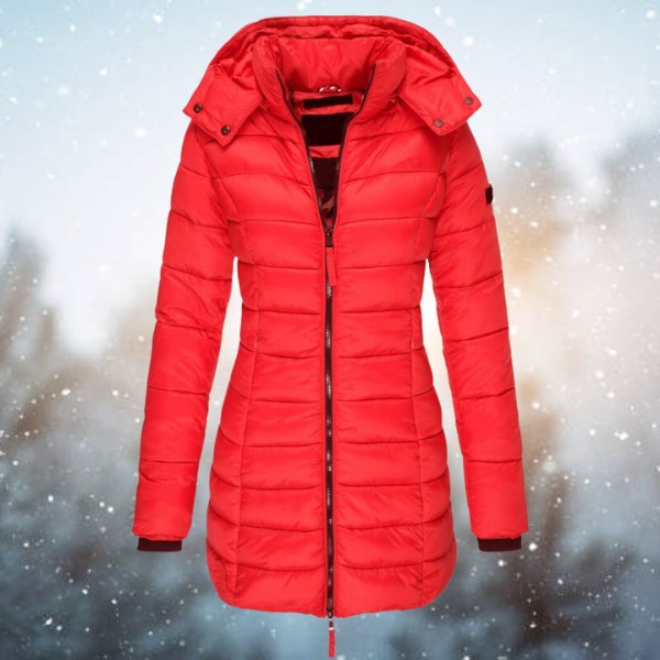 Pietro | Daunenjacke für Damen mit Kapuze und langen Ärmeln