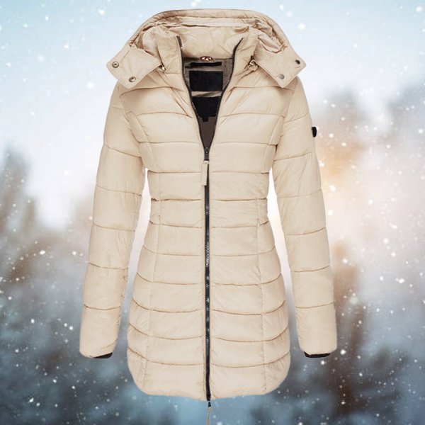 Pietro | Daunenjacke für Damen mit Kapuze und langen Ärmeln
