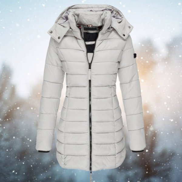 Pietro | Daunenjacke für Damen mit Kapuze und langen Ärmeln