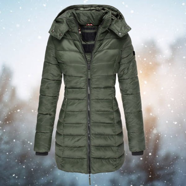 Pietro | Daunenjacke für Damen mit Kapuze und langen Ärmeln