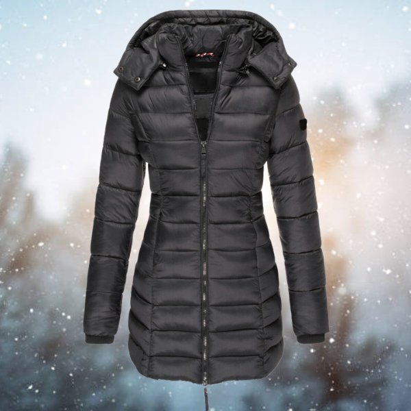 Pietro | Daunenjacke für Damen mit Kapuze und langen Ärmeln