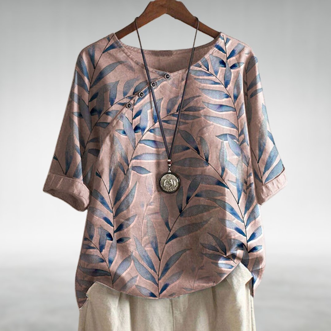 Toni | Schicke Bluse mit verspieltem Flair und asymmetrischem Ausschnitt