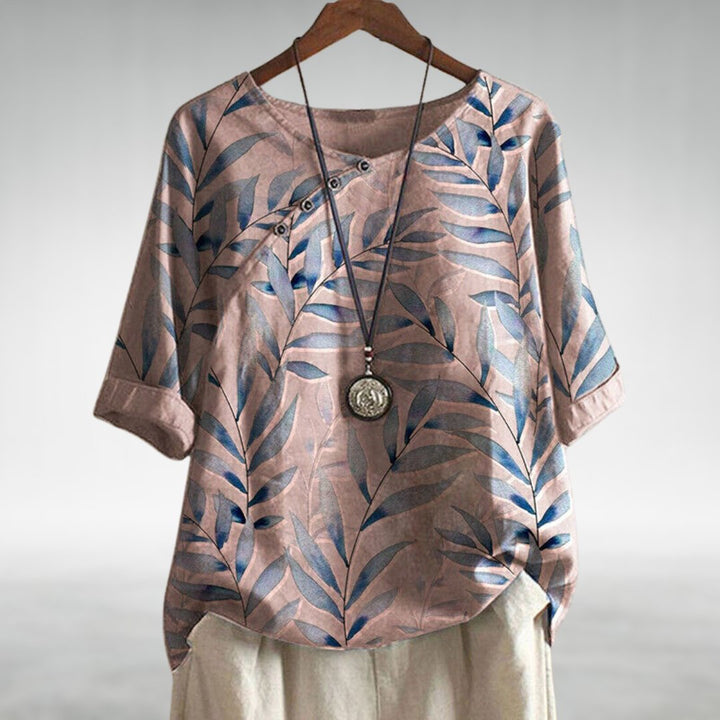 Toni | Schicke Bluse mit verspieltem Flair und asymmetrischem Ausschnitt