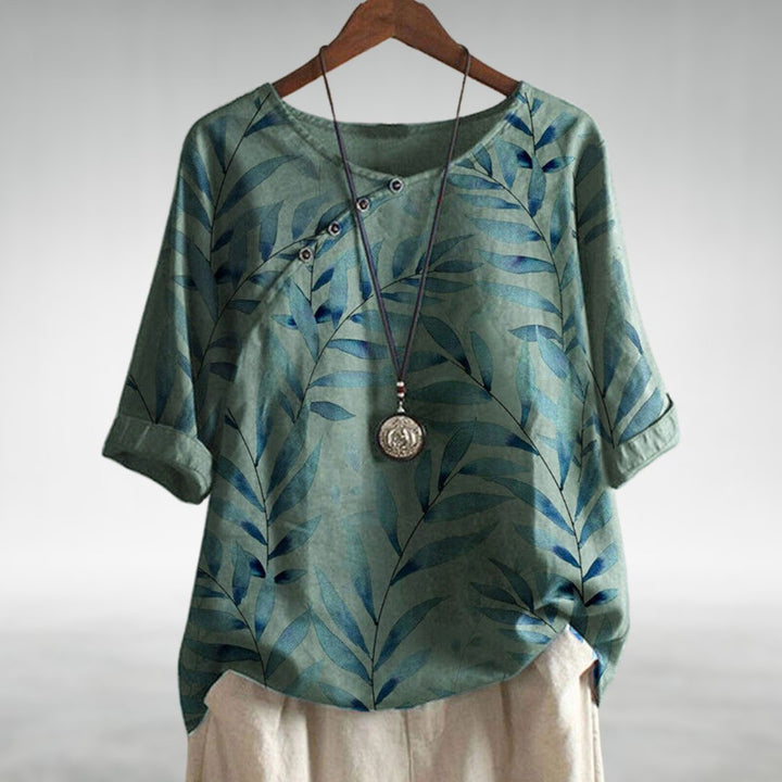 Toni | Schicke Bluse mit verspieltem Flair und asymmetrischem Ausschnitt