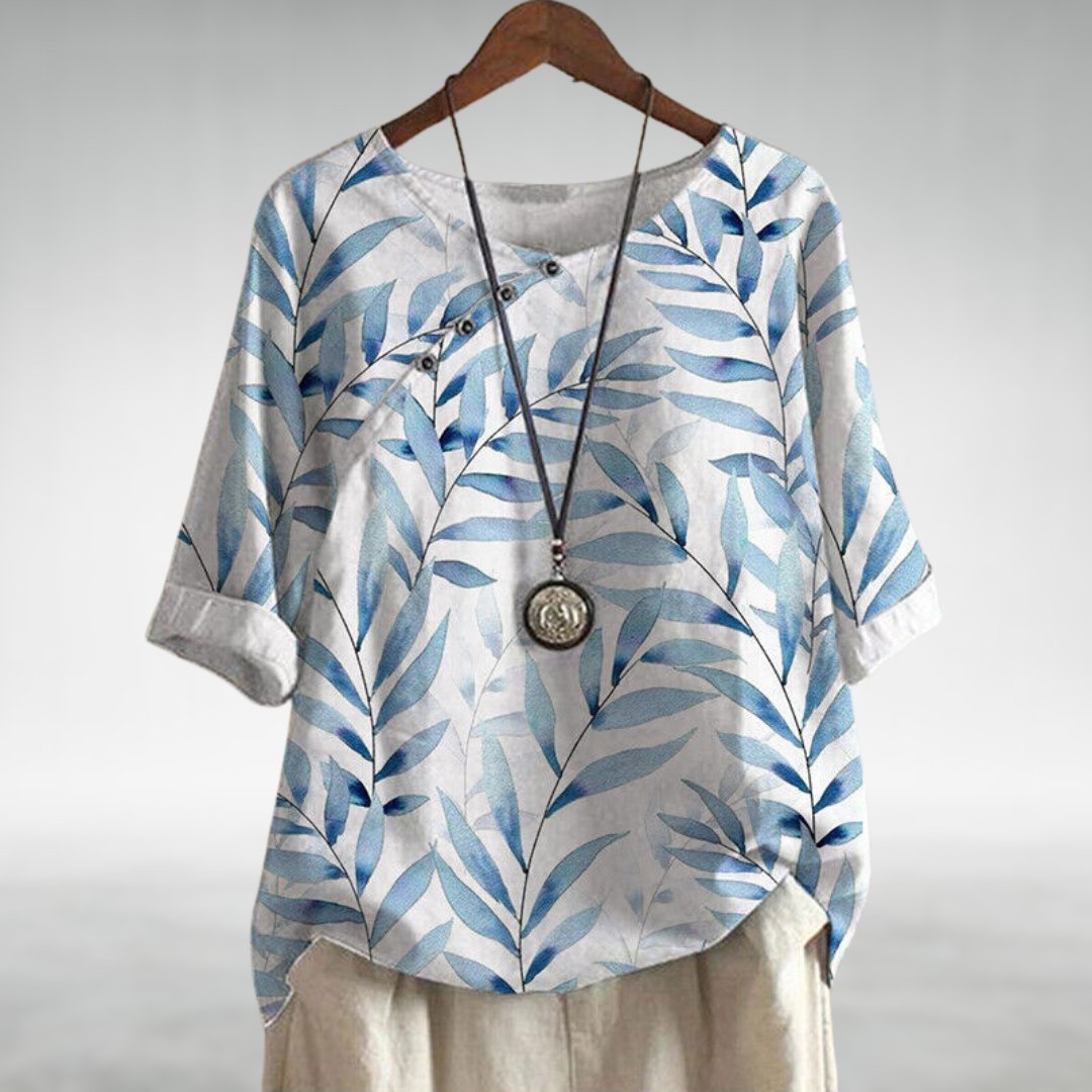 Toni | Schicke Bluse mit verspieltem Flair und asymmetrischem Ausschnitt